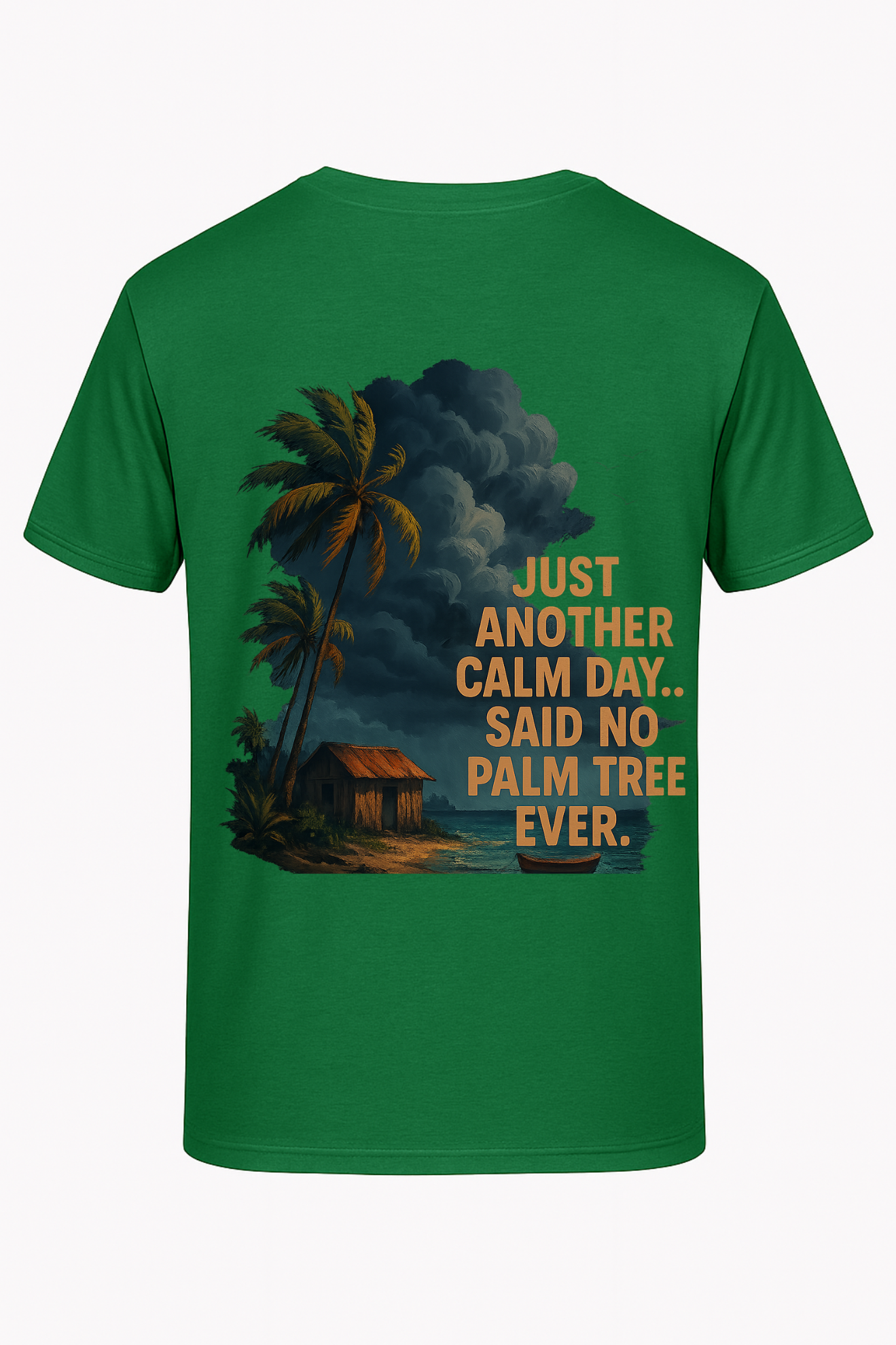 "Just Another Calm Day" Palm Tree Graphic T-Shirt β Tropical Storm Edition π΄