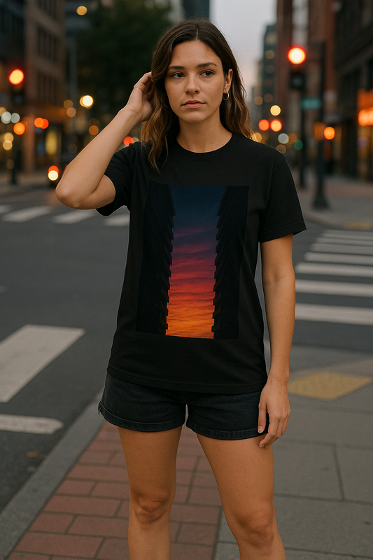 CityBurst Sunset Horizon Classic-Fit Unisex T-Shirt – Urban Streetwear Essential
