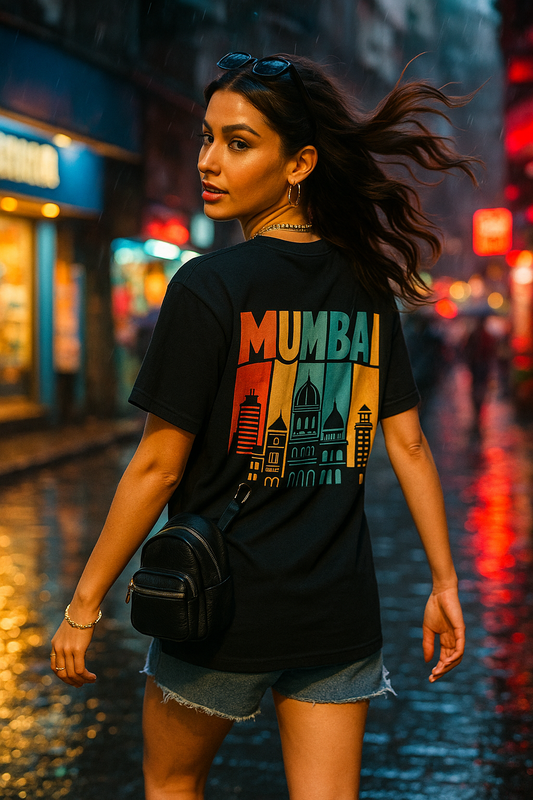 "Mumbai Retro Skyline Classic Fit Unisex T-Shirt – Gen Z Streetwear Vibes"