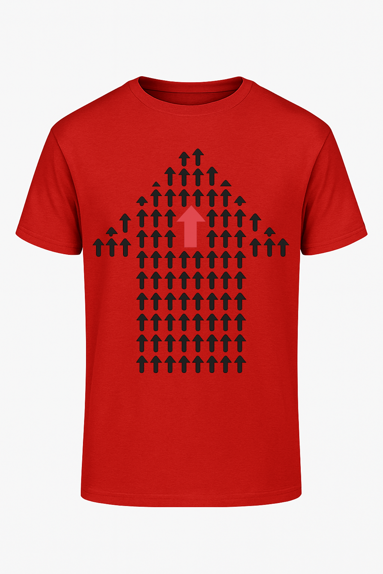 "Rise Up Arrow Graphic Red T-Shirt – Streetwear Essential"