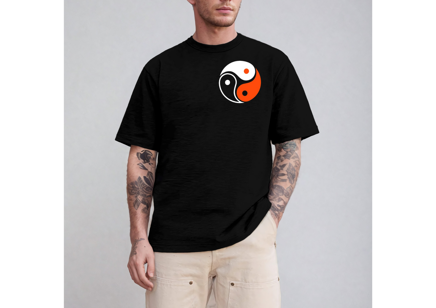 Ying Yang Printed T-Shirt