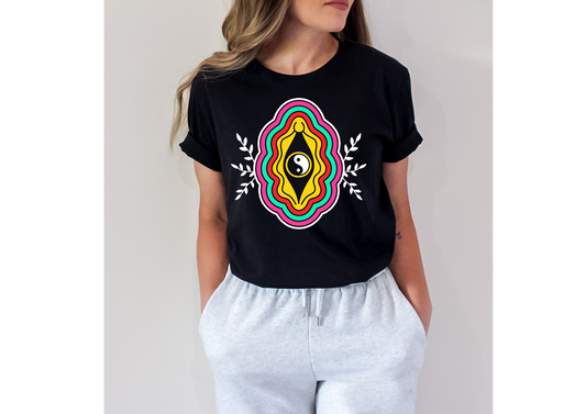 Ying Yang Printed T-Shirt