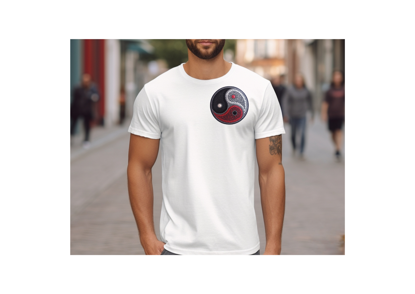 Ying Yang Printed T-Shirt