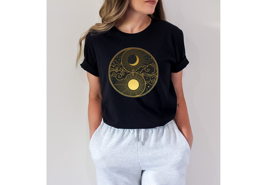 Ying Yang Printed T-Shirt