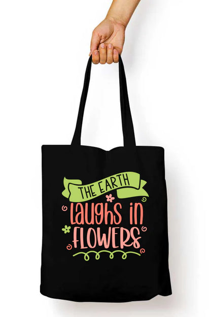 "The Earth Laughs in Flowers" Eco-Friendly Canvas Tote Bag