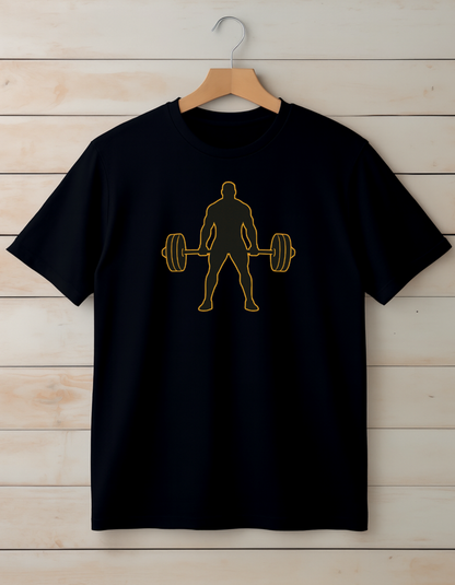 Built Through The Grind – Oversized Gym T-Shirt (Black)- Men