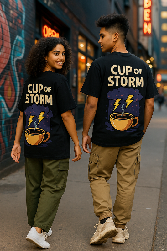 Cup of Storm – Unisex Oversized T-Shirt