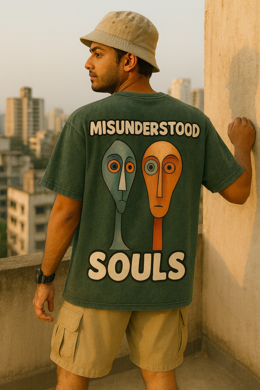 “Misunderstood Souls” Oversized Acid-Wash T-Shirt – Unisex Streetwear