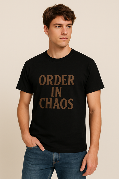 “Order in Chaos” Classic Fit Streetwear T-Shirt for Men – Grunge Gamer-Core Edition