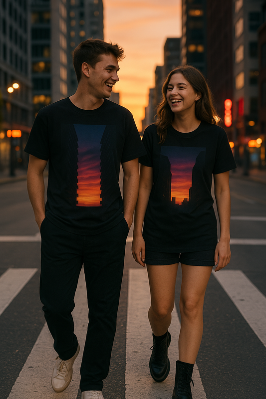 CityBurst Sunset Horizon Classic-Fit Unisex T-Shirt – Urban Streetwear Essential