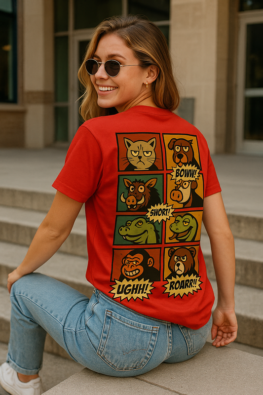 "The Zoo Inside My Head" Unisex Classic Fit Graphic T-Shirt – Bold Front & Back Print | Streetwear Tee for Gen Z & College Wear