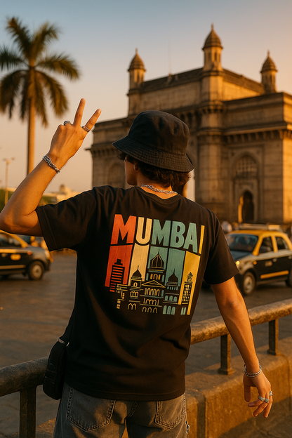 "Mumbai Retro Skyline Classic Fit Unisex T-Shirt – Gen Z Streetwear Vibes"