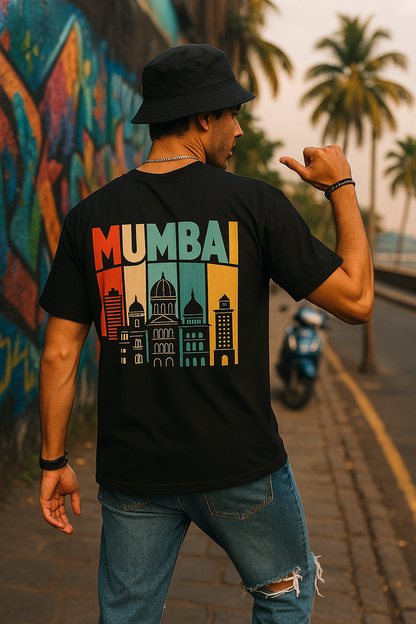 "Mumbai Retro Skyline Classic Fit Unisex T-Shirt – Gen Z Streetwear Vibes"