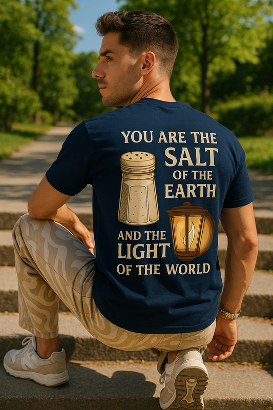“Salt of the Earth & Light of the World” Men’s Classic Fit Graphic T-Shirt – Inspirational Streetwear Style