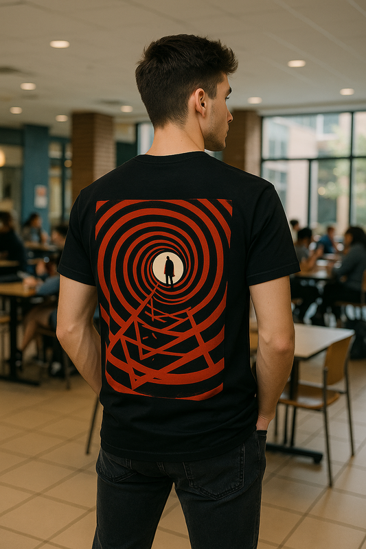 Classic Fit Spiral Vortex T-Shirt – Bold Minimalist Graphic for Men