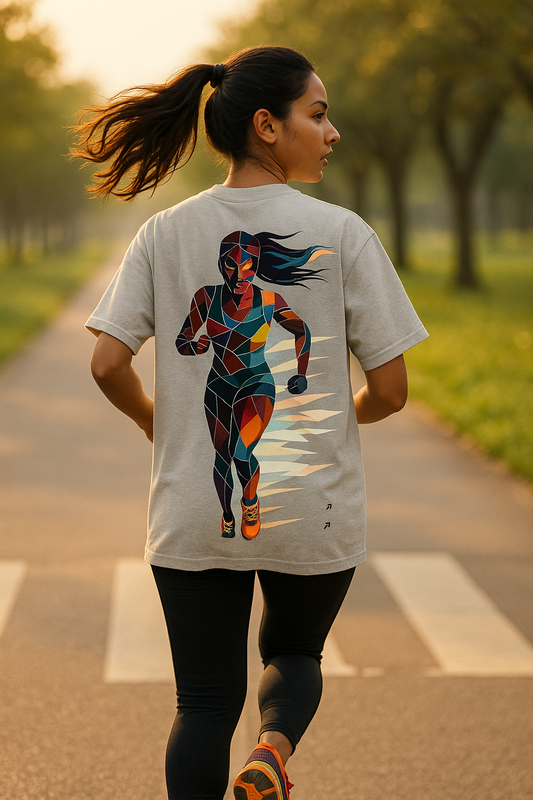 Run Fierce - Women’s Oversized T-Shirt – Grey