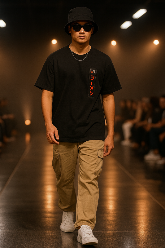 Urban Tokyo Sunset Oversized T-Shirt – Streetwear Fashion for Men