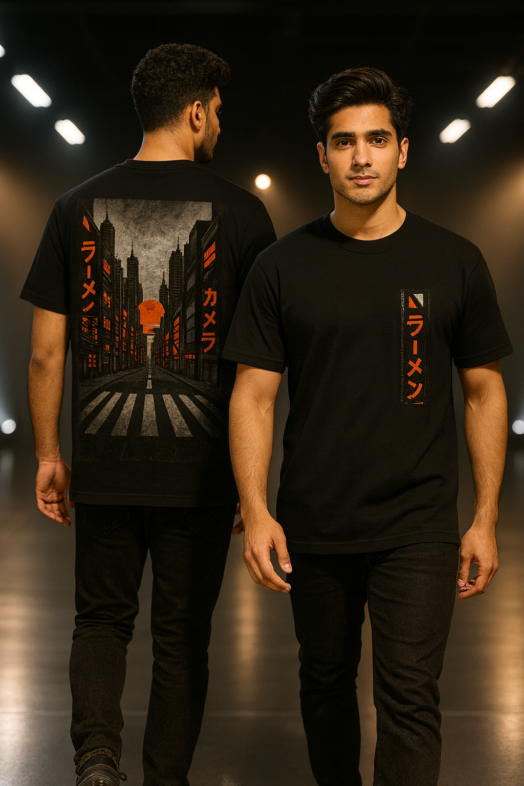 Urban Tokyo Sunset Oversized T-Shirt – Streetwear Fashion for Men