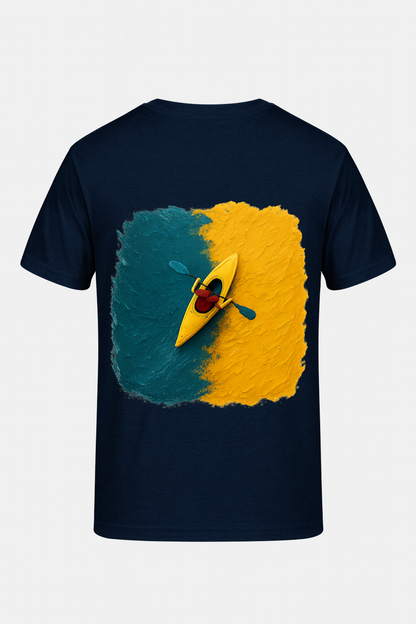 Drifting Between Moods – Men’s Classic Fit Graphic T-Shirt (Navy Blue)