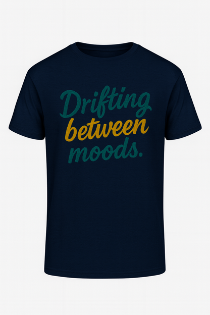 Drifting Between Moods – Men’s Classic Fit Graphic T-Shirt (Navy Blue)