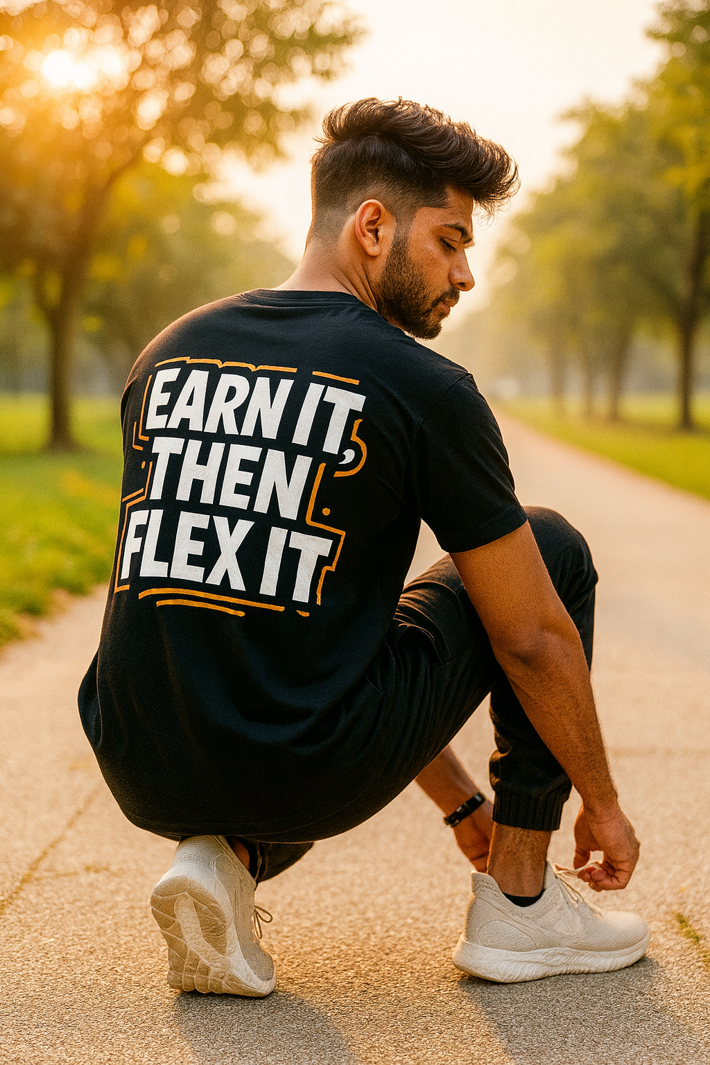 EARN IT, THEN FLEX IT – Oversized Unisex Motivation Tee