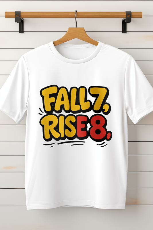 Fall 7, Rise 8 – Motivational Oversized T-Shirt (Men)