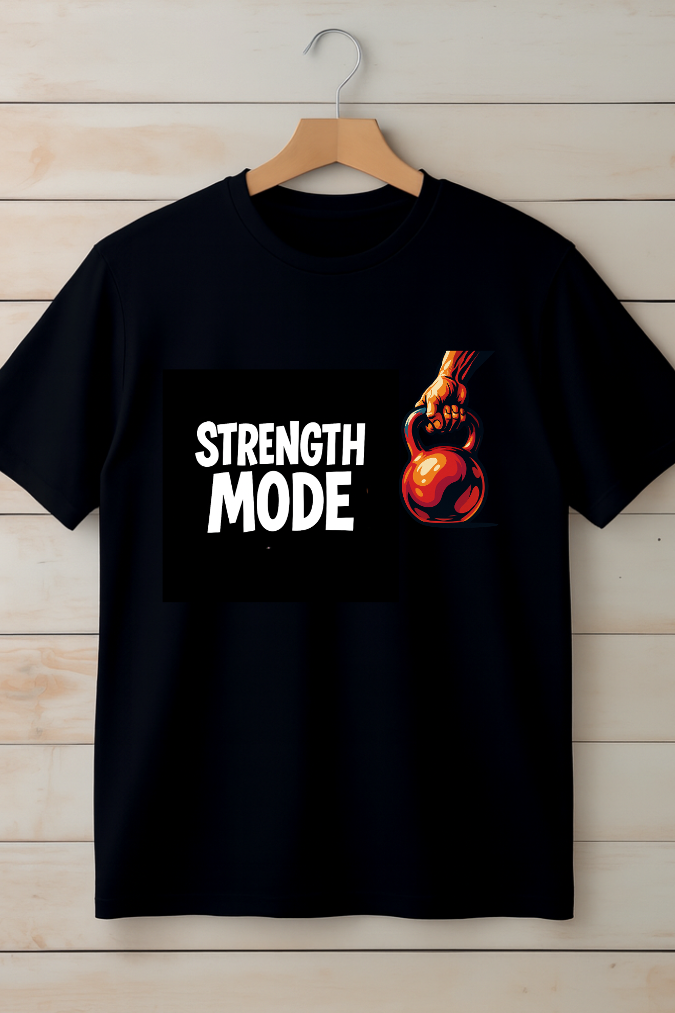 Strength Mode Oversized T-Shirt for Men – Dual Gym Graphic Edition